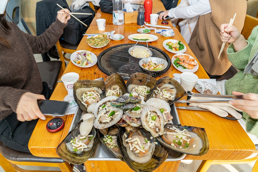 Parev sashimi grilled clams restaurant